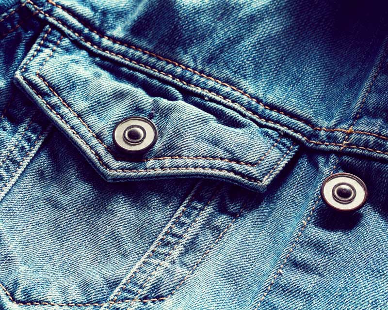 Close-up of denim jacket