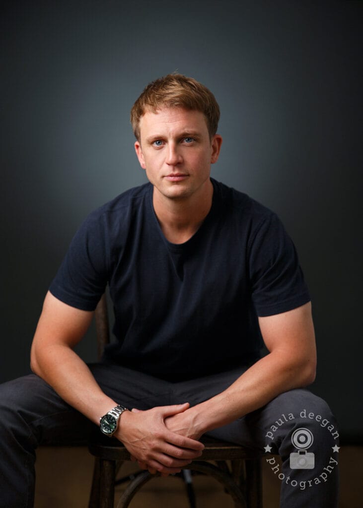 male portrait sitting