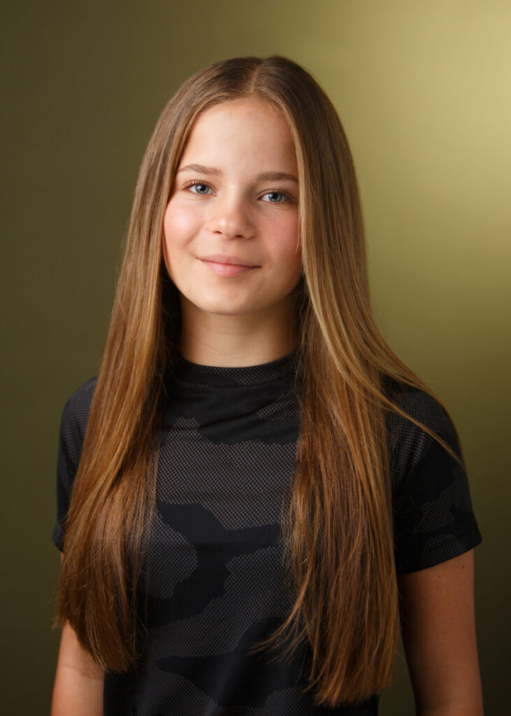 Professional headshot for young actor portfolio